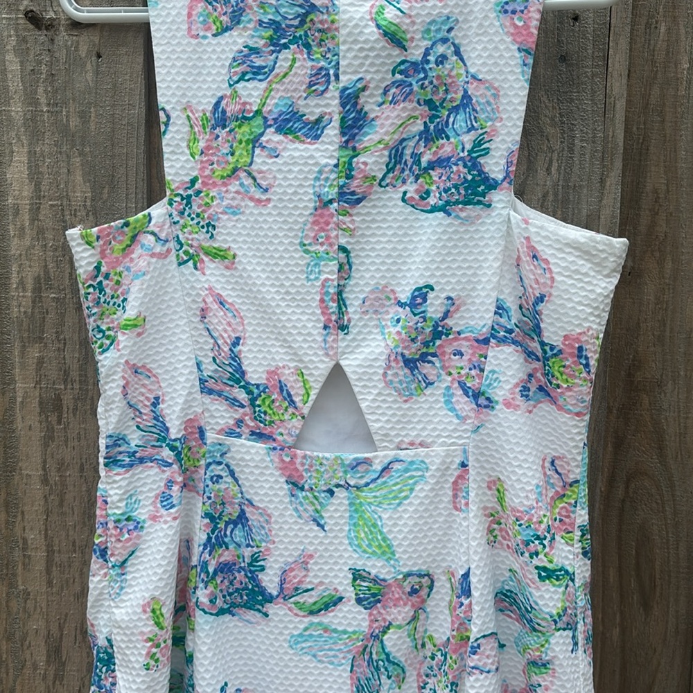 Lilly Pulitzer Sleeveless dress-size-12 fish print - Picture 10 of 14
